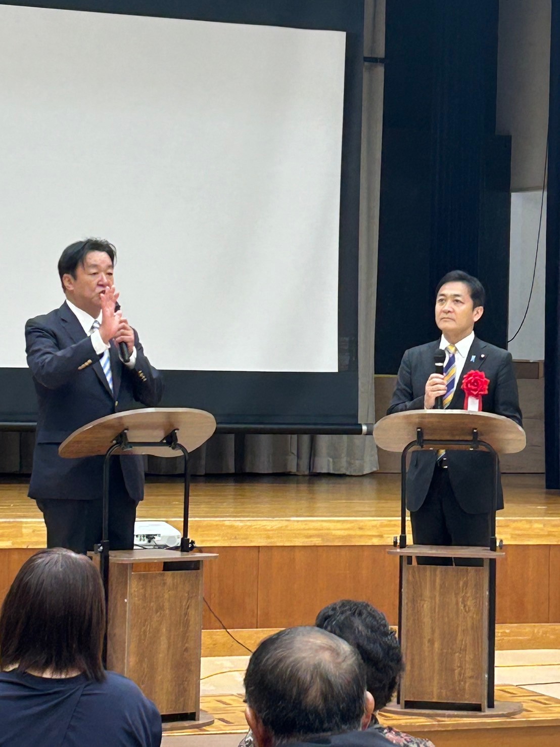 【秋田】「秋田から日本を変えよう」村岡敏英総支部長が玉木代表と街頭演説