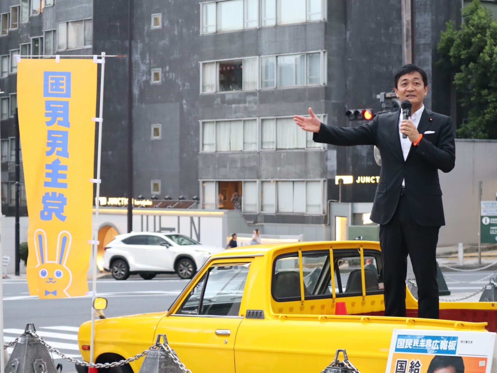 【東京】「実質賃金の上昇が定着してからでも利上げは遅くない」玉木代表が街頭演説