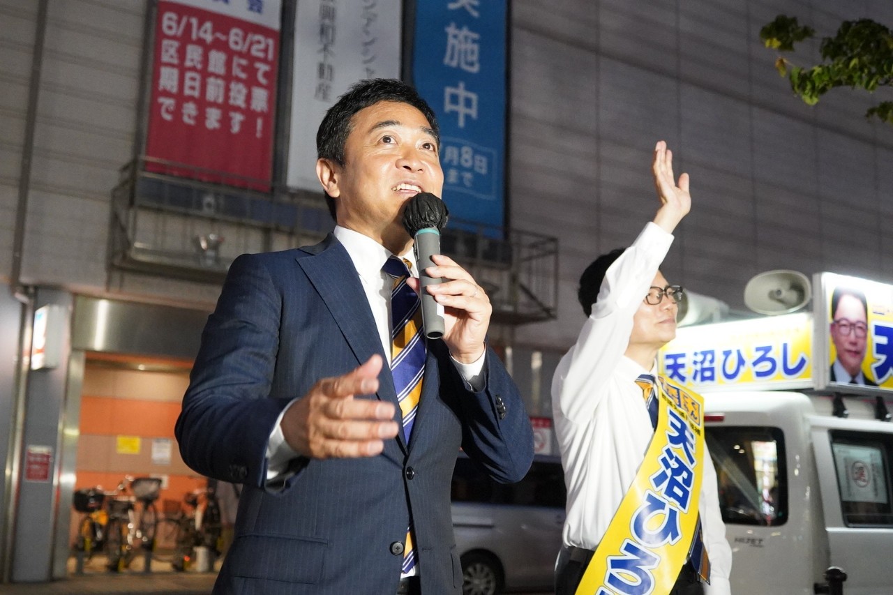 【都議選（江戸川区）】「都民の手取りを増やす政治を実現する。」天沼ひろし候補が玉木代表と演説 