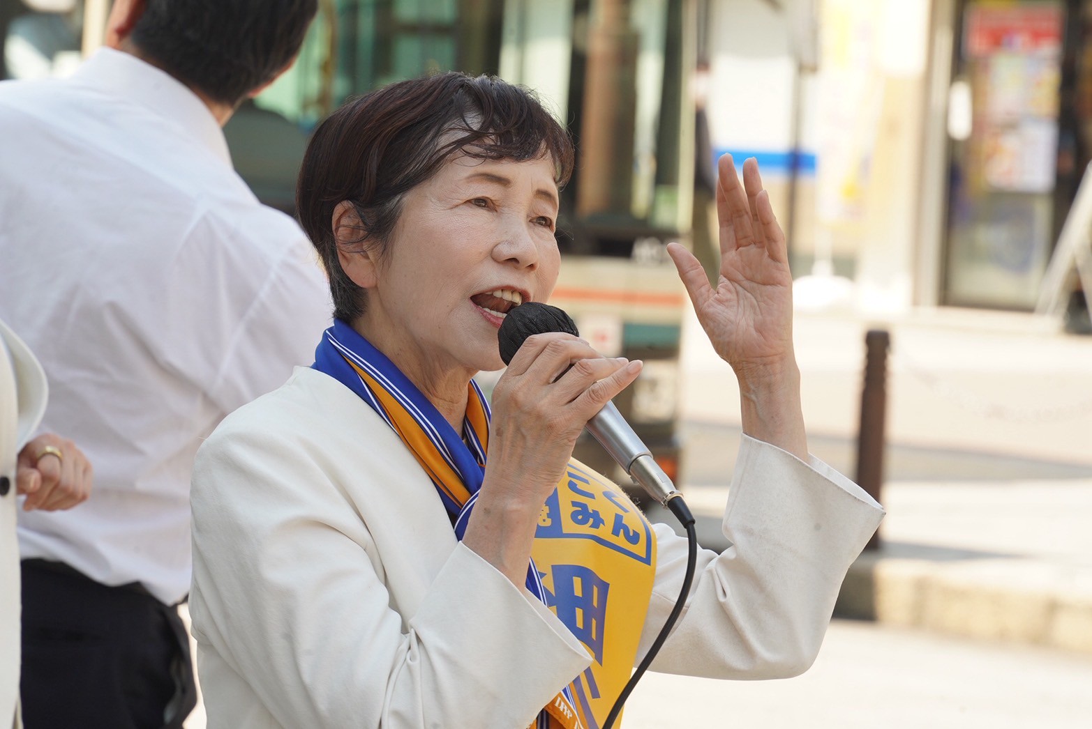 【都議選（北多摩第四）】「東久留米を暮らしやすくするために国政・都政・市政がタッグをくまなければならない」細谷しょうこ都議候補が榛葉幹事長と演説