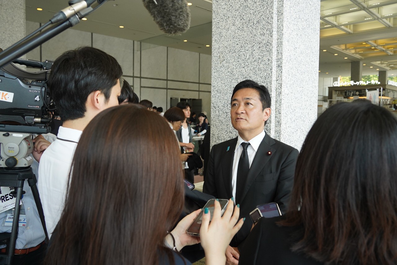 【広島】玉木代表が「令和7年広島市原爆死没者慰霊式並びに平和祈念式」に参列