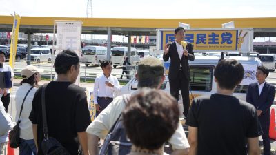 【福岡】「政策も党運営も、支援者の皆様と共につくり上げていく」玉木代表が全国キャラバンで挨拶
