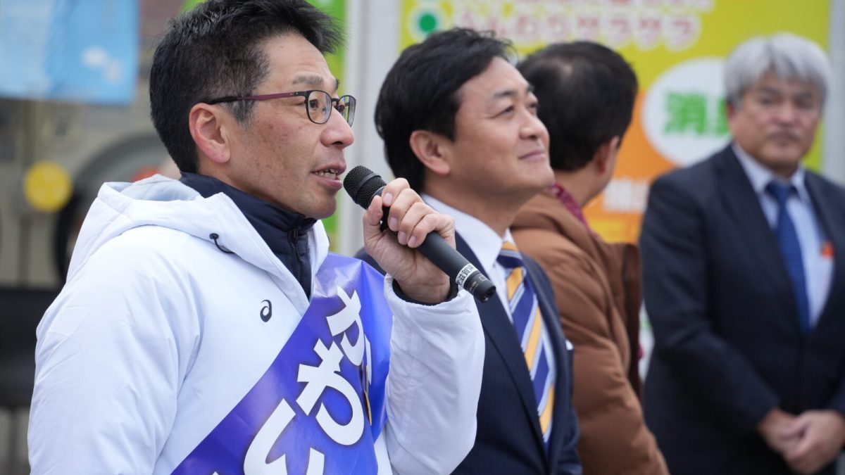 【滋賀】「子どもたちの可能性を輝かせられるような教育環境を整えたい」かわい昭成候補が玉木代表と街頭演説