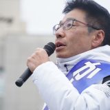 【滋賀1区】「昨日よりも今日、今日よりも明日が豊かになると実感できる社会を作り上げていく」かわい昭成候補が榛葉幹事長と街頭演説