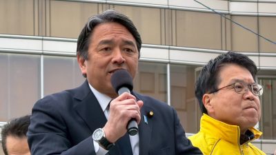 【愛知11区】「現役世代から楽にしていく。そして全世代の皆さんを救っていく。」丹野みどり候補が榛葉幹事長と名鉄豊田市駅で街頭演説