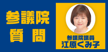 江原くみ子 参議院議員が、参議院 消費者問題に関する特別委員会で質問